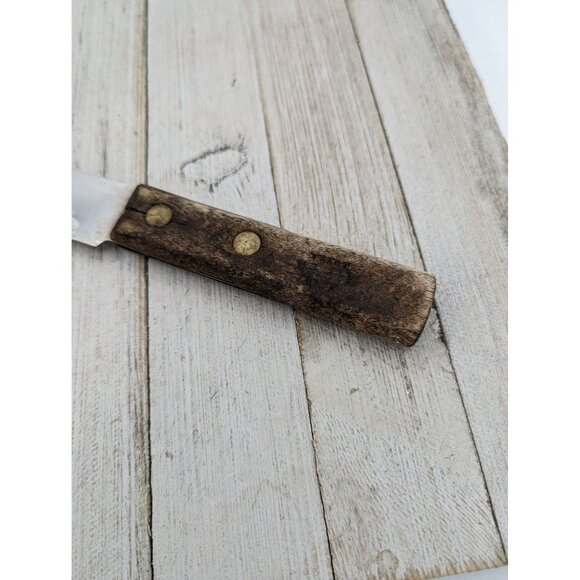 Chef Stainless Steel 8” Blade Slicing Knife Wood Handle 12 1/2" - Picture 2 of 8